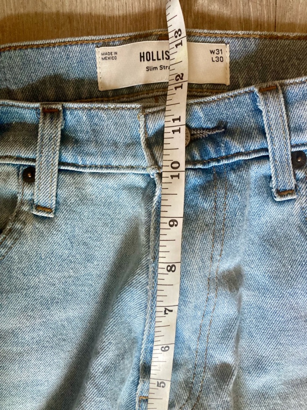 Hollister Light Blue Slim Straight Jeans - Picture 5 of 7